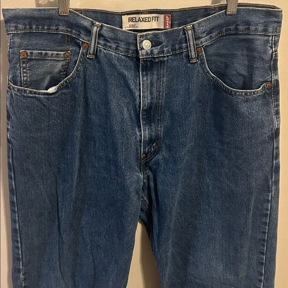 Levi's 550 Mens Relaxed Fit Tapered Leg Jeans Blue 38x34